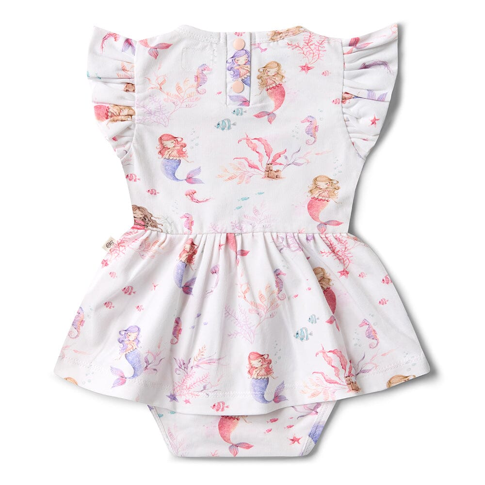 Snuggle Hunny - Organic Short Sleeve Dress | Mermaid Short Sleeve Dress Snuggle Hunny 