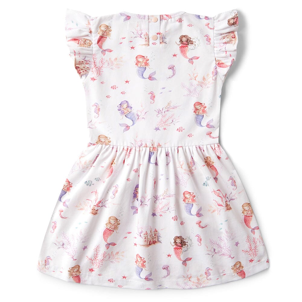 Snuggle Hunny - Organic Short Sleeve Dress | Mermaid Short Sleeve Dress Snuggle Hunny 