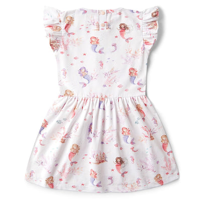 Snuggle Hunny - Organic Short Sleeve Dress | Mermaid Short Sleeve Dress Snuggle Hunny 