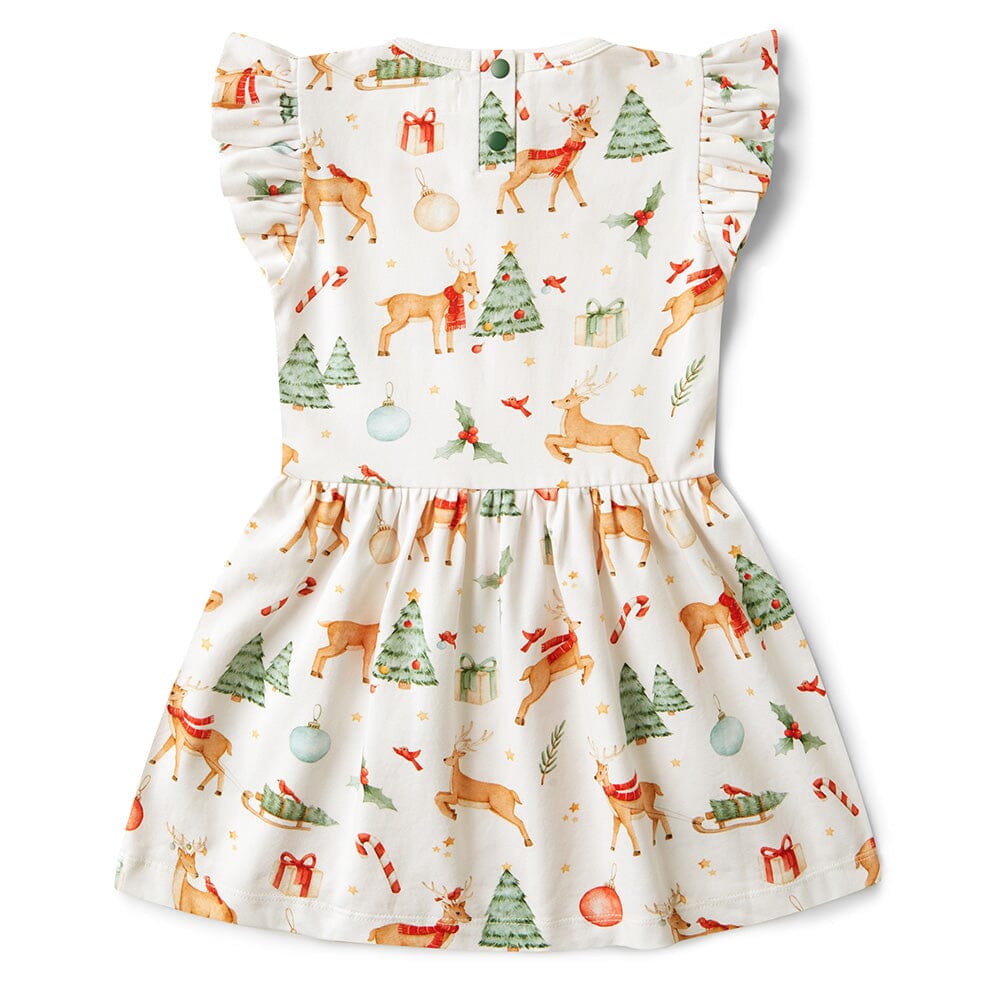 Snuggle Hunny - Organic Short Sleeve Dress | Prancer & Friends Short Sleeve Dress Snuggle Hunny 