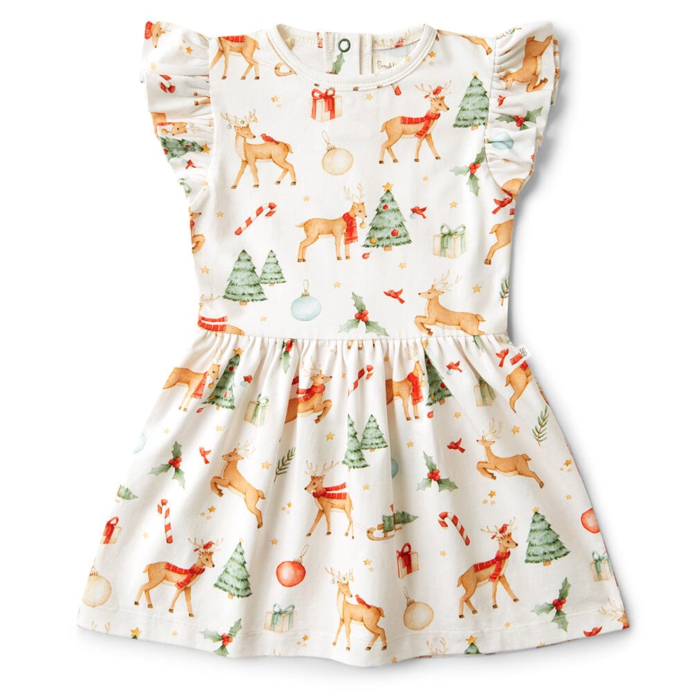 Snuggle Hunny - Organic Short Sleeve Dress | Prancer & Friends Short Sleeve Dress Snuggle Hunny 