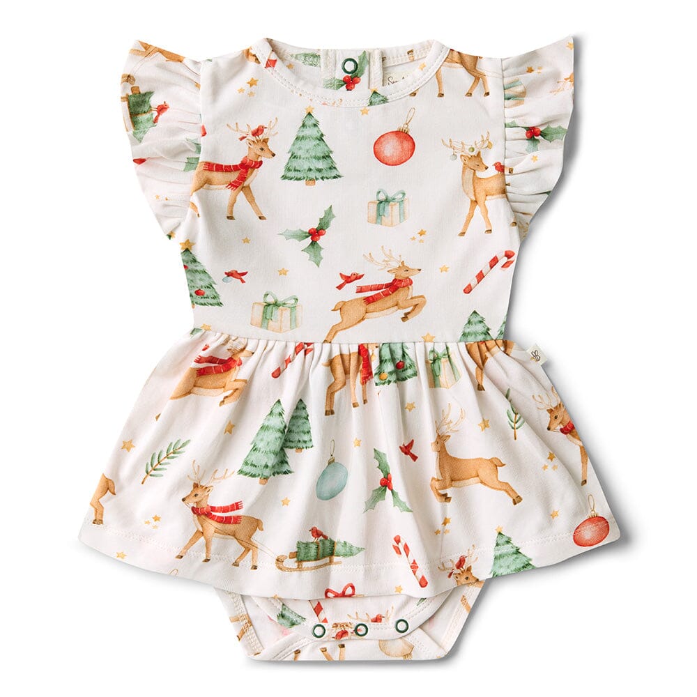 Snuggle Hunny - Organic Short Sleeve Dress | Prancer & Friends Short Sleeve Dress Snuggle Hunny 