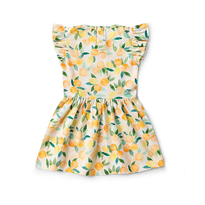 Snuggle Hunny - Organic Short Sleeve Dress | Sunny Citrus Short Sleeve Dress Snuggle Hunny 