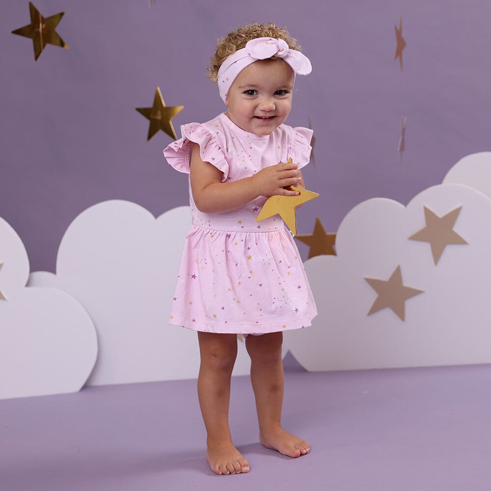 Snuggle Hunny - Organic Short Sleeve Dress | Twinkle Short Sleeve Dress Snuggle Hunny 