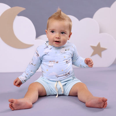 Snuggle Hunny - Organic Shorts | Baby Blue Shorts Snuggle Hunny 