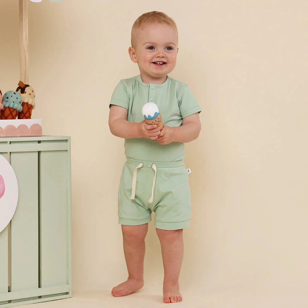 Snuggle Hunny - Organic Shorts | Mint Shorts Snuggle Hunny 