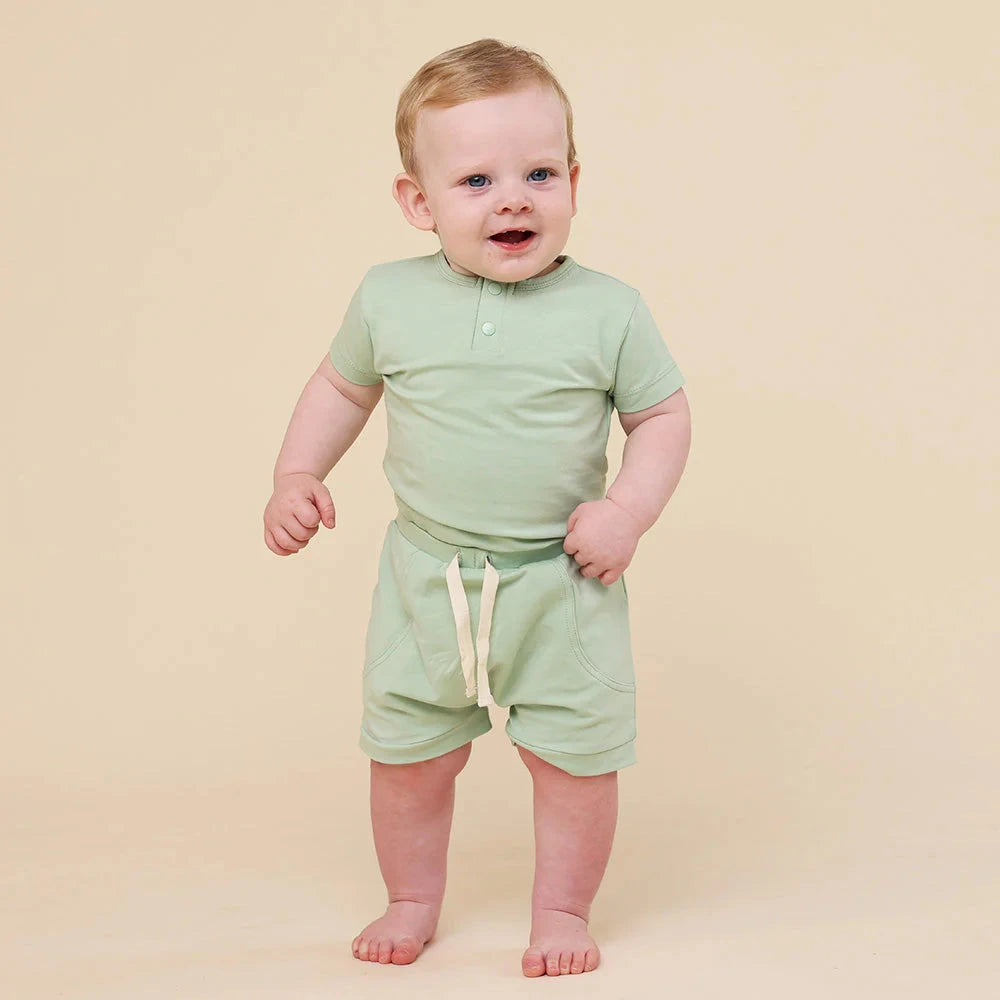 Snuggle Hunny - Organic Shorts | Mint Shorts Snuggle Hunny 