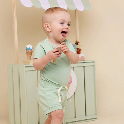 Snuggle Hunny - Organic Shorts | Mint Shorts Snuggle Hunny 
