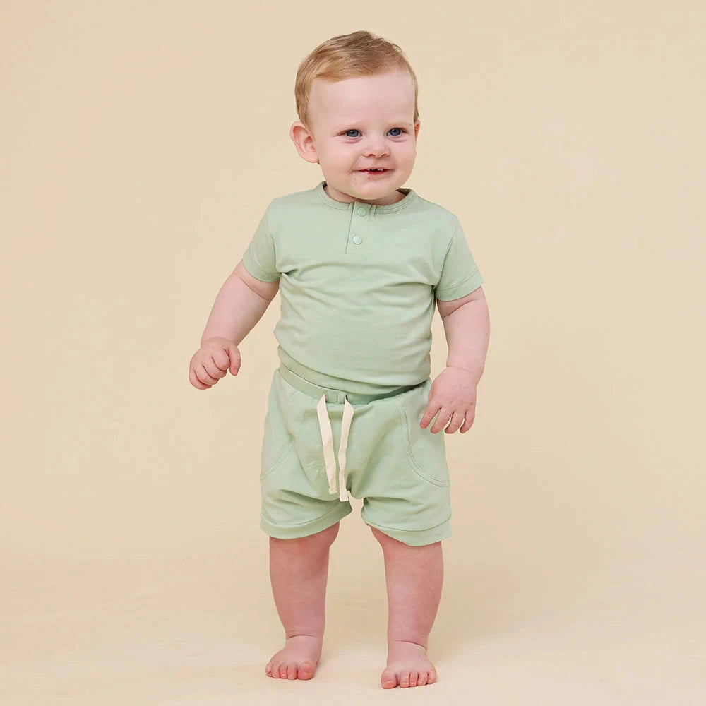 Snuggle Hunny - Organic Shorts | Mint Shorts Snuggle Hunny 