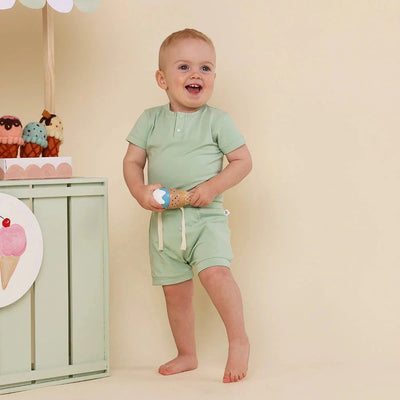 Snuggle Hunny - Organic Shorts | Mint Shorts Snuggle Hunny 