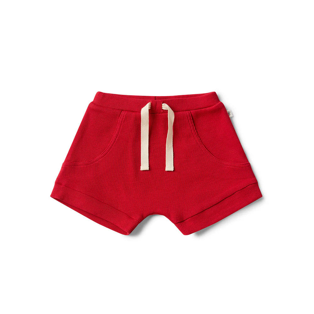 Snuggle Hunny - Organic Shorts Red Shorts Snuggle Hunny 