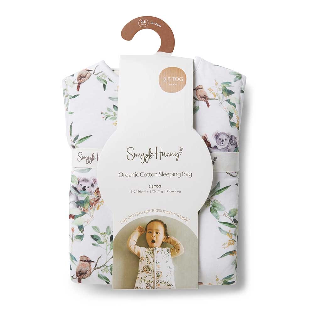 Snuggle Hunny Organic Sleeping Bag 2.5 Tog - Eucalypt Sleeping Bag Snuggle Hunny 