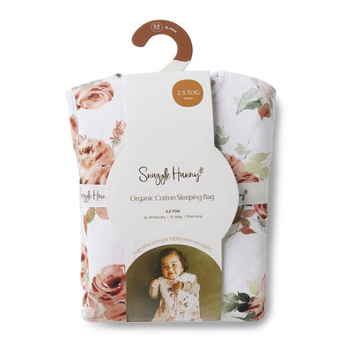 Snuggle Hunny Organic Sleeping Bag 2.5 Tog - Rosebud Sleeping Bag Snuggle Hunny 