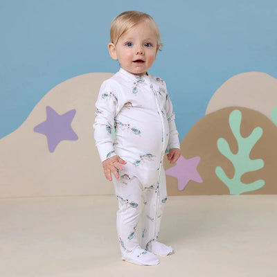 Snuggle Hunny - Organic Snuggle Sleepsuit Zip Footie - Turtle Zipsuit Snuggle Hunny 