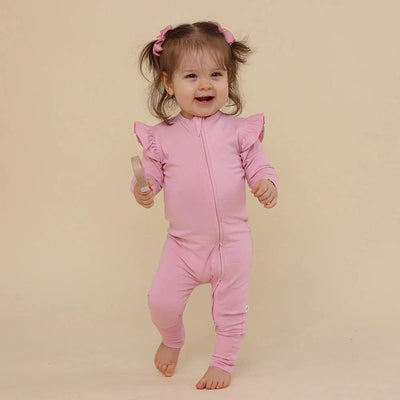Snuggle Hunny - Organic Snugglesuit Convertible Romper | Bubblegum Romper Snuggle Hunny 