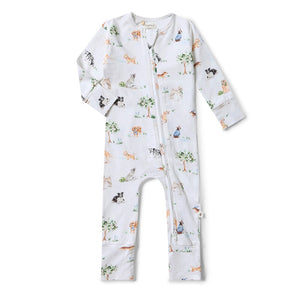 Snuggle Hunny - Organic Snugglesuit Convertible Romper | Dog Park