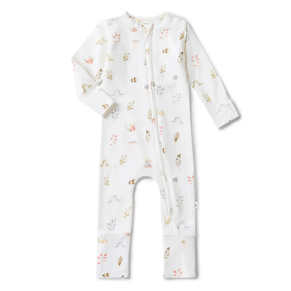 Snuggle Hunny - Organic Snugglesuit Convertible Romper | Garden Friends Romper Snuggle Hunny 