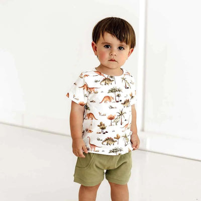 Snuggle Hunny Organic T-Shirt - Dino Short Sleeve T-Shirt Snuggle Hunny 