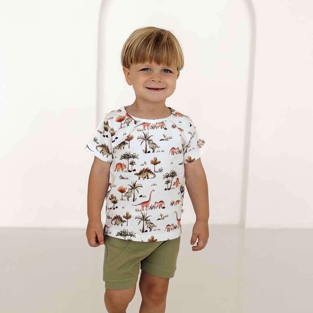 Snuggle Hunny Organic T-Shirt - Dino Short Sleeve T-Shirt Snuggle Hunny 