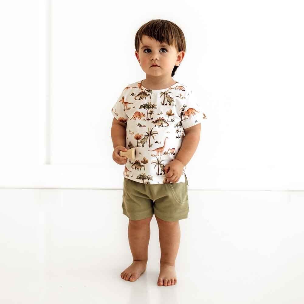 Snuggle Hunny Organic T-Shirt - Dino Short Sleeve T-Shirt Snuggle Hunny 