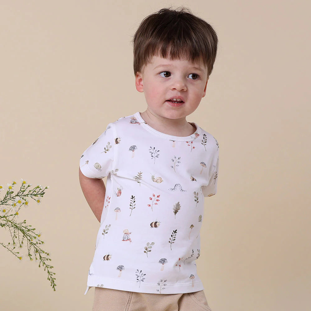 Snuggle Hunny - Organic T-Shirt - Garden Friends Short Sleeve T-Shirt Snuggle Hunny 