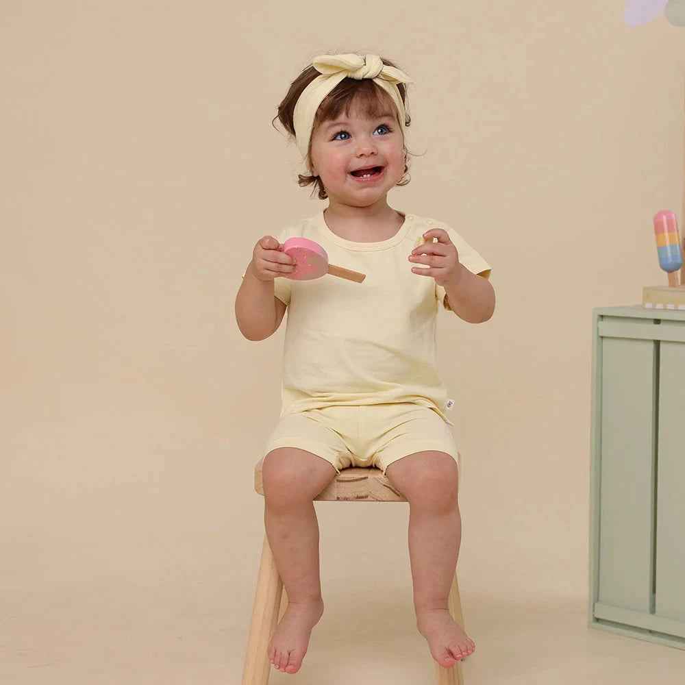 Snuggle Hunny - Organic T-Shirt | Lemon Sorbet Short Sleeve T-Shirt Snuggle Hunny 