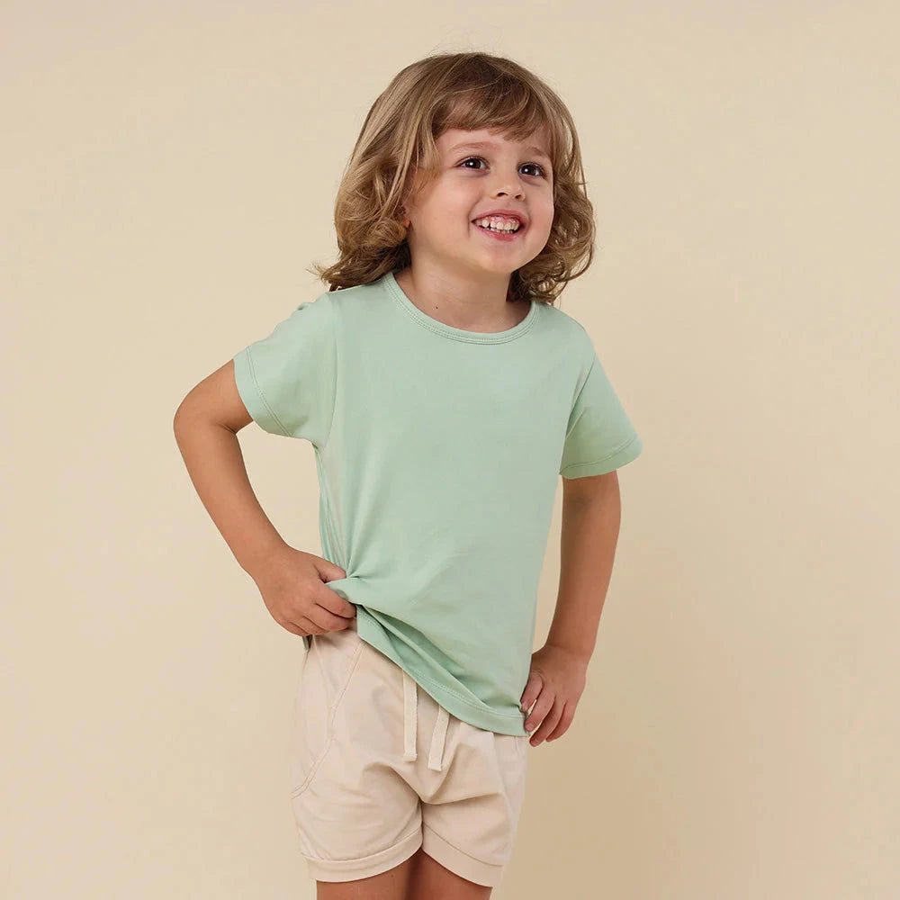 Snuggle Hunny - Organic T-Shirt | Mint Short Sleeve T-Shirt Snuggle Hunny 