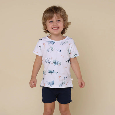 Snuggle Hunny - Organic T-Shirt - Ocean Short Sleeve T-Shirt Snuggle Hunny 