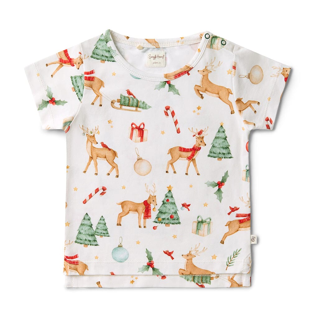 Snuggle Hunny - Organic T-Shirt | Prancer & Friends Short Sleeve T-Shirt Snuggle Hunny 