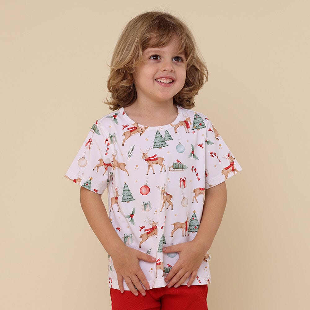 Snuggle Hunny - Organic T-Shirt | Prancer & Friends Short Sleeve T-Shirt Snuggle Hunny 