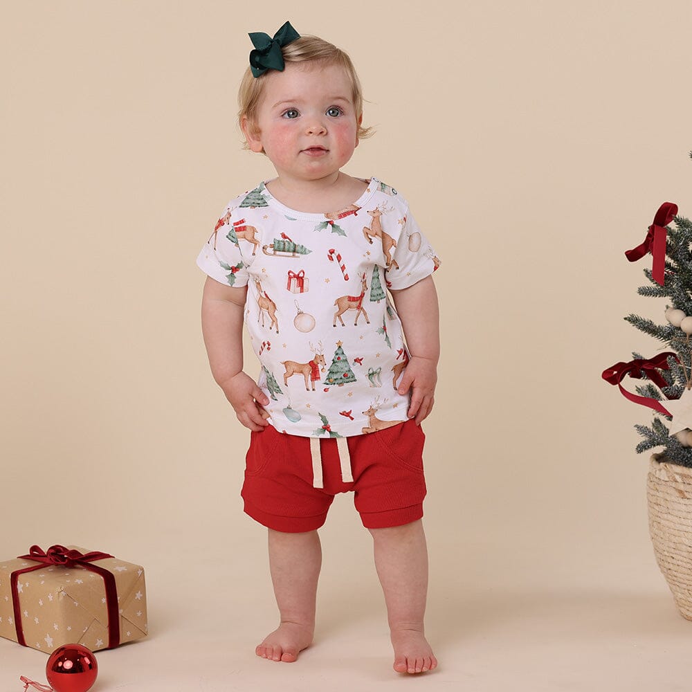 Snuggle Hunny - Organic T-Shirt | Prancer & Friends Short Sleeve T-Shirt Snuggle Hunny 