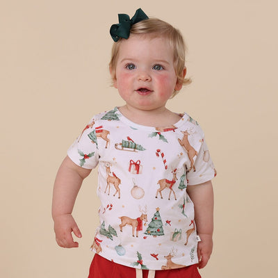 Snuggle Hunny - Organic T-Shirt | Prancer & Friends Short Sleeve T-Shirt Snuggle Hunny 