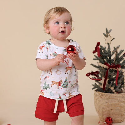 Snuggle Hunny - Organic T-Shirt | Prancer & Friends Short Sleeve T-Shirt Snuggle Hunny 