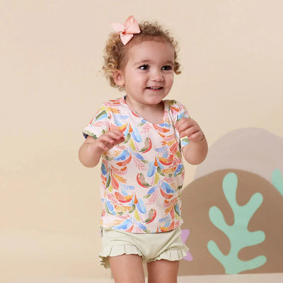 Snuggle Hunny - Organic T-Shirt | Summer Palm Short Sleeve T-Shirt Snuggle Hunny 