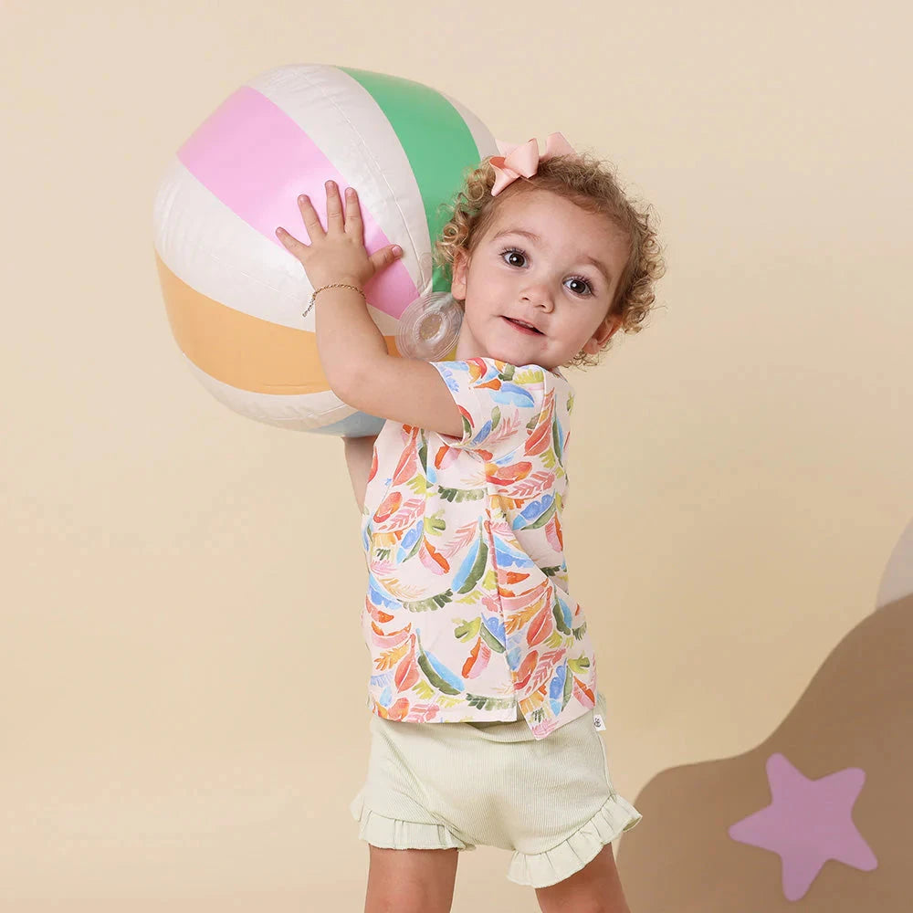 Snuggle Hunny - Organic T-Shirt | Summer Palm Short Sleeve T-Shirt Snuggle Hunny 