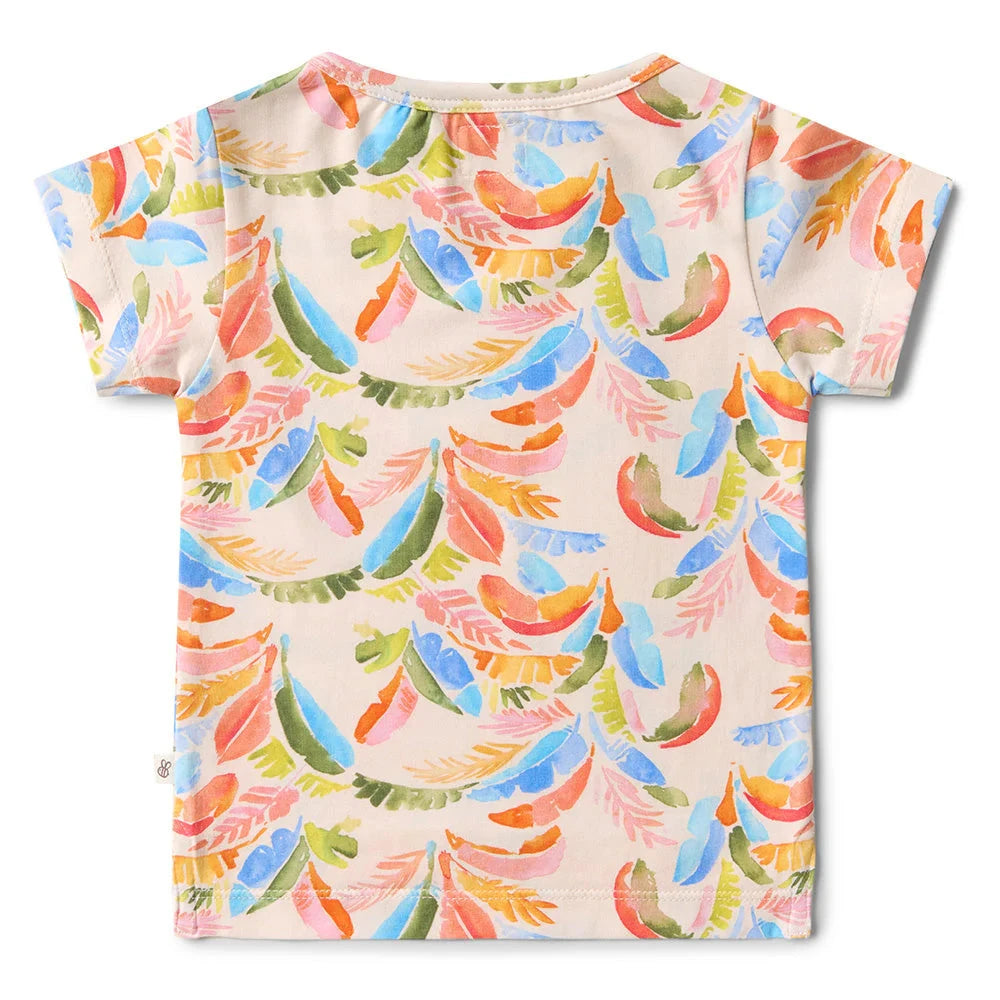 Snuggle Hunny - Organic T-Shirt | Summer Palm Short Sleeve T-Shirt Snuggle Hunny 