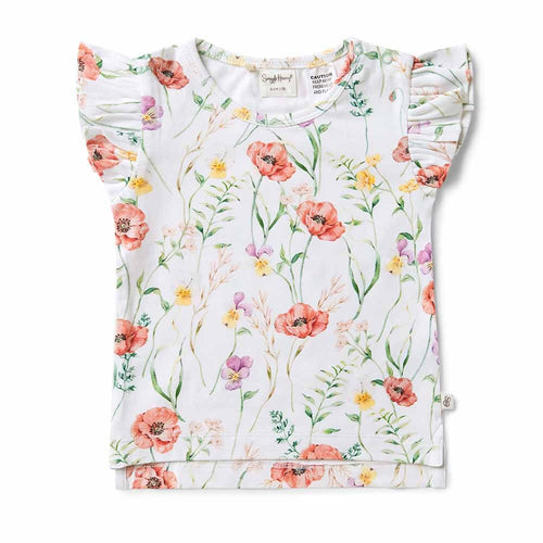 Snuggle Hunny Organic T-Shirt with Frill - Meadow
