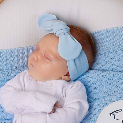 Snuggle Hunny Organic Topknot - Baby Blue Headband Snuggle Hunny 