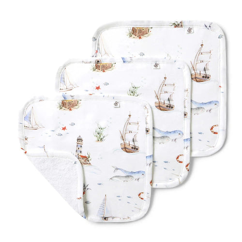 Snuggle Hunny - Organic Wash Cloth 3 Pack | Set Sail
