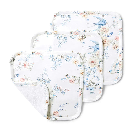 Snuggle Hunny - Organic Wash Cloth 3 Pack | Sweet Swallows