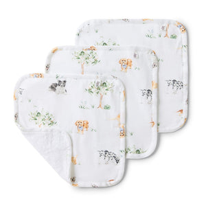 Snuggle Hunny - Organic Wash Cloths 3 Pack | Dog Park