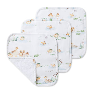 Snuggle Hunny - Organic Wash Cloths - 3 Pack - Duck Pond