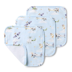 Snuggle Hunny - Organic Wash Cloths 3 Pack | Taking Flight