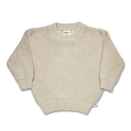 Snuggle Hunny - Oversized Cotton Knit Jumper | Pistachio