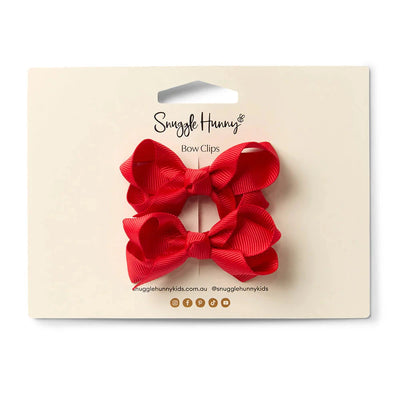 Snuggle Hunny - Piggy Tail Hair Clips | Red Hair Clips Snuggle Hunny 
