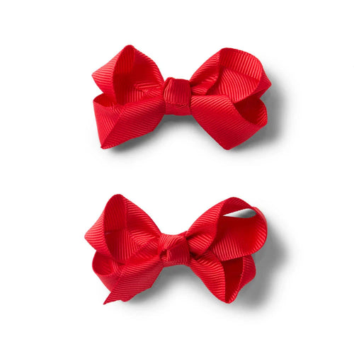 Snuggle Hunny - Piggy Tail Hair Clips | Red