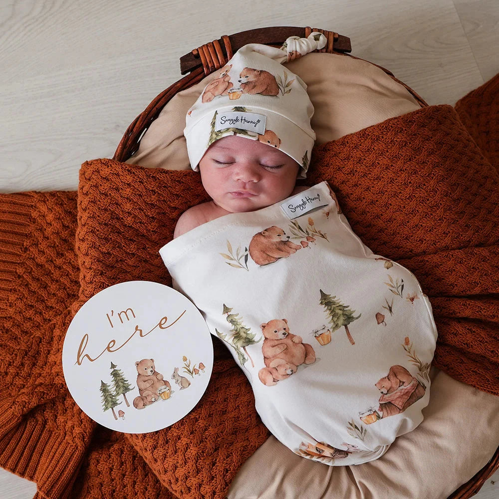 Snuggle Hunny - Reversible Milestone Cards | Bears & Bronze Milestones Snuggle Hunny 