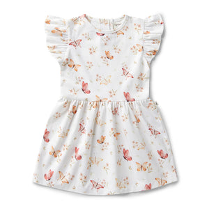 Snuggle Hunny - Short Sleeve Organic Dress - Butterfly