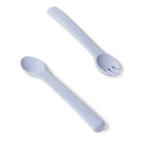 Snuggle Hunny Silicone Fork & Spoon Set - Zen