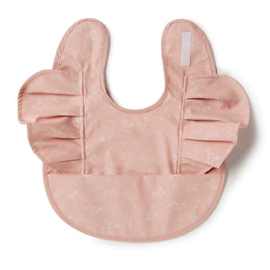 Snuggle Hunny - Snuggle Waterproof Bib - Dusty Rose Frill